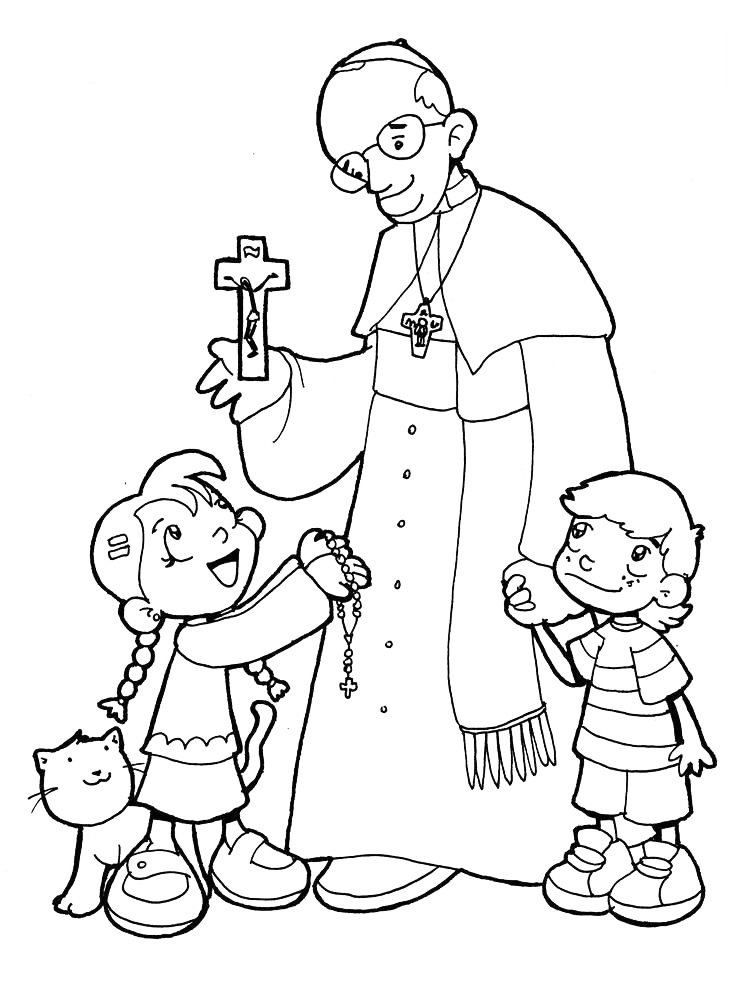 Pope Of Holy See Coloring Page