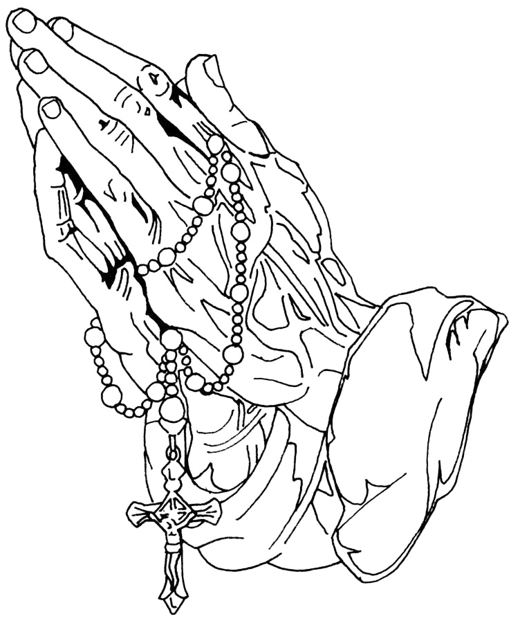 Praying Hands Coloring Page