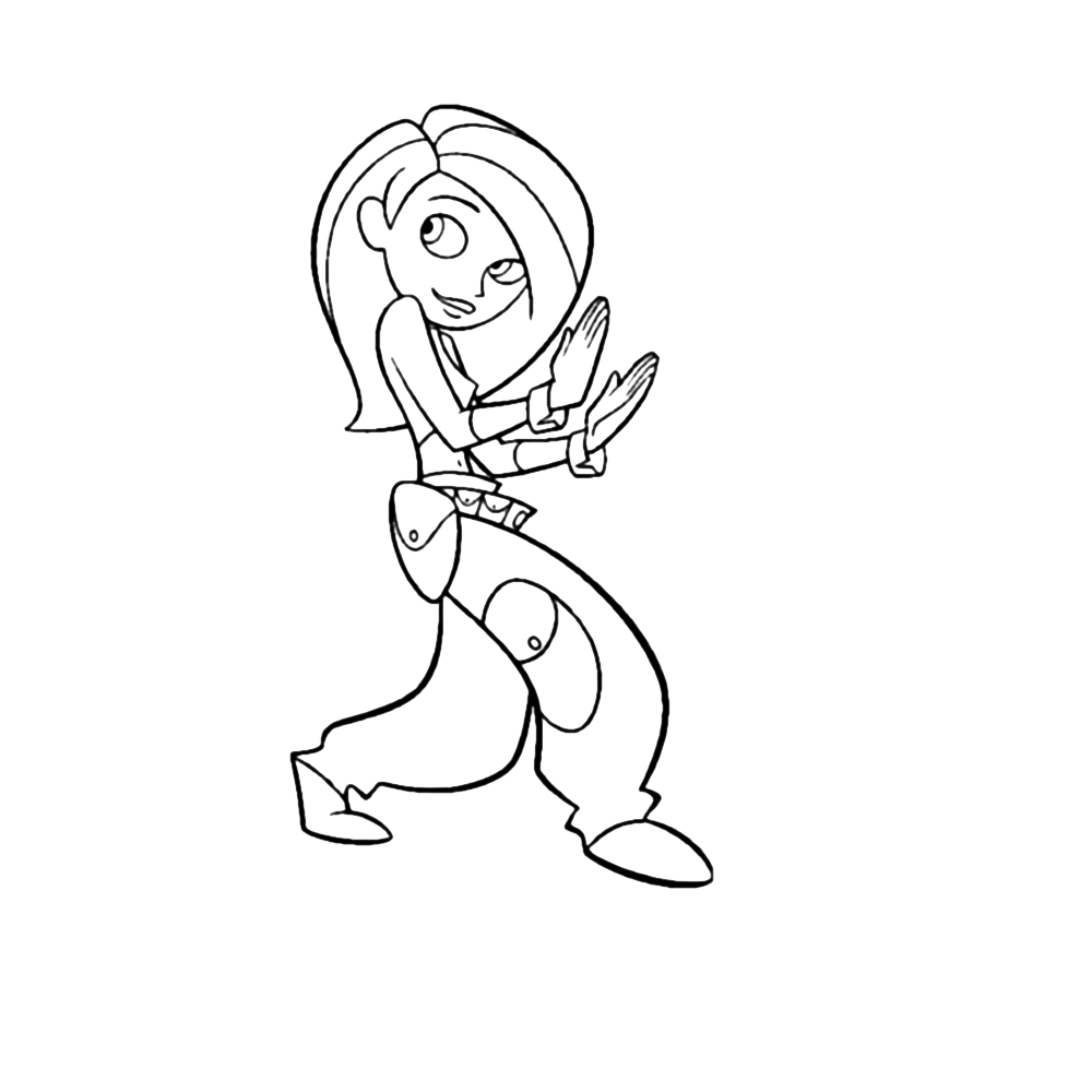 Cute Kim Possible Coloring Page