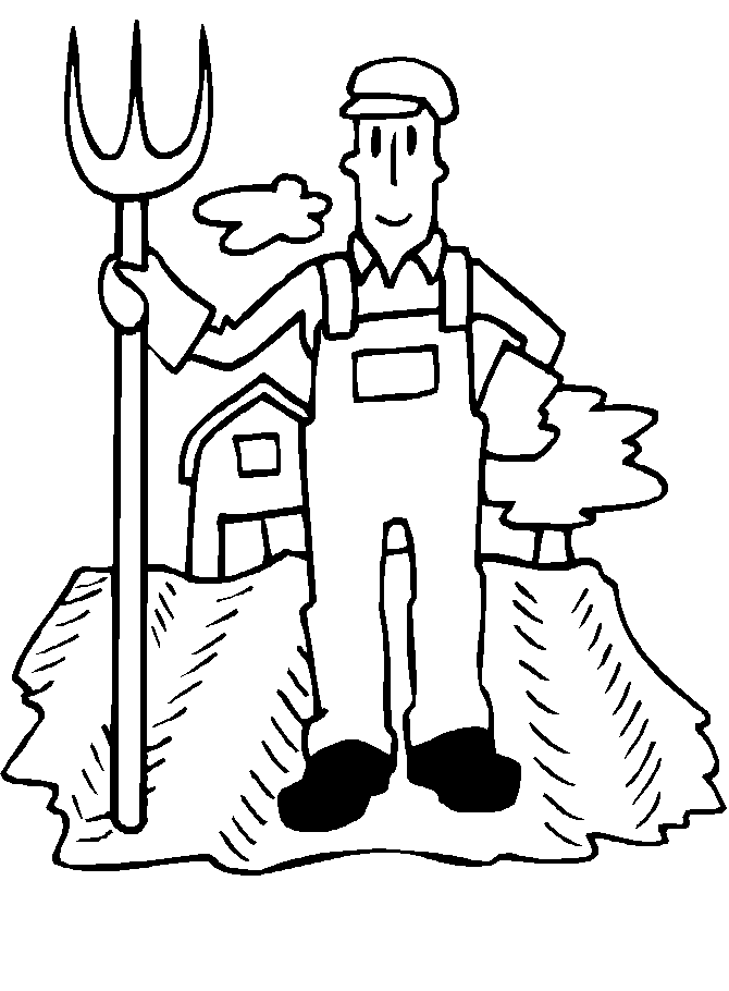 Farmer Coloring Page