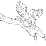 Flying Ultraman Coloring Page