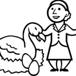 Goose Laid Eggs Coloring Page