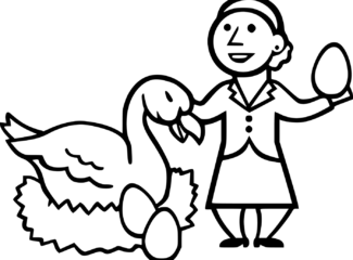 Goose Laid Eggs Coloring Page