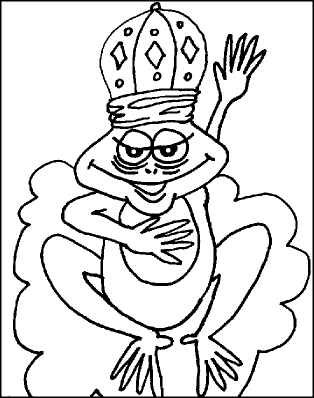 Hello Frog Prince Coloring Page