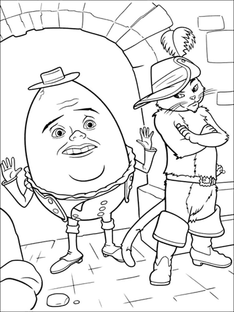 Humpty Dumpty Apologizes Coloring Page