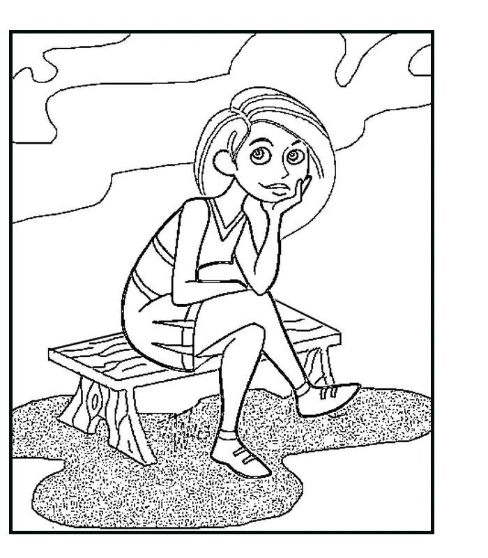 Kim Possible Cheerleader Coloring Page