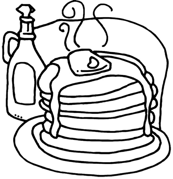 Pancake Coloring Page