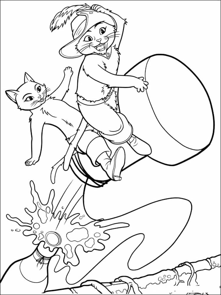 Puss N Cork Coloring Page