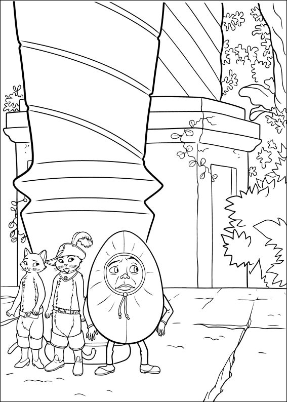 Puss And Humpty Coloring Page