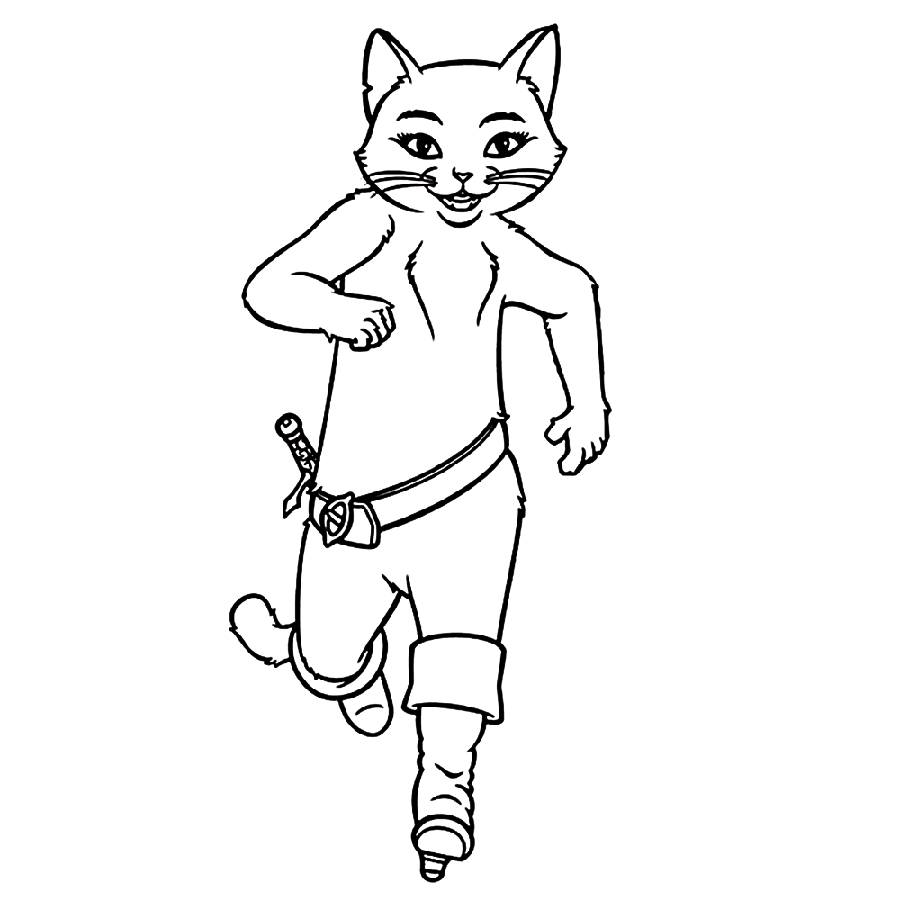 Puss In Boots Coloring Page