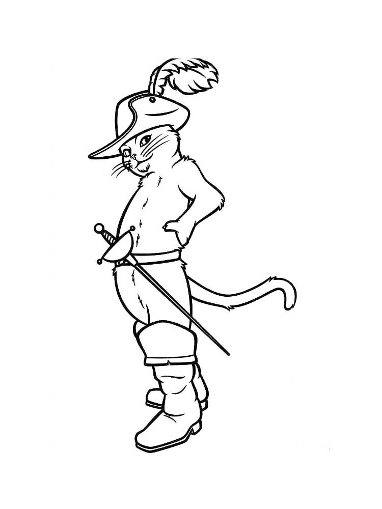 Puss In Boots Coloring Page