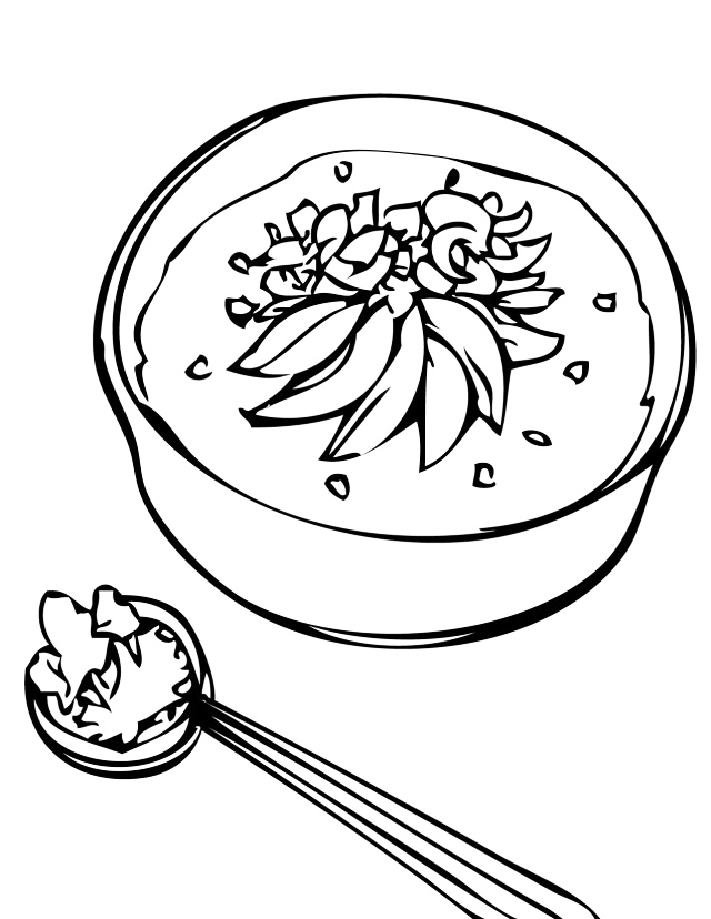 Rice Meal Coloring Page