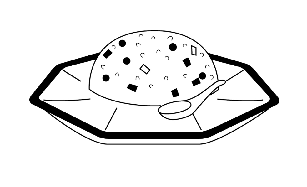 Rice On A Plate Coloring Page