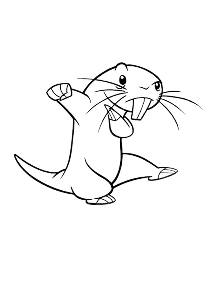 Rufus Naked Mole Rat Coloring Page