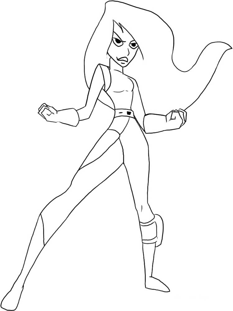 Sheego From Kim Possible Coloring Page