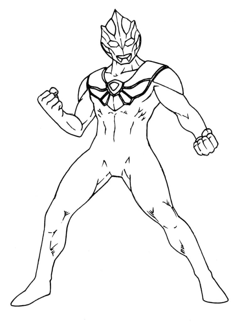 Ultraman Ready To Fight Coloring Page