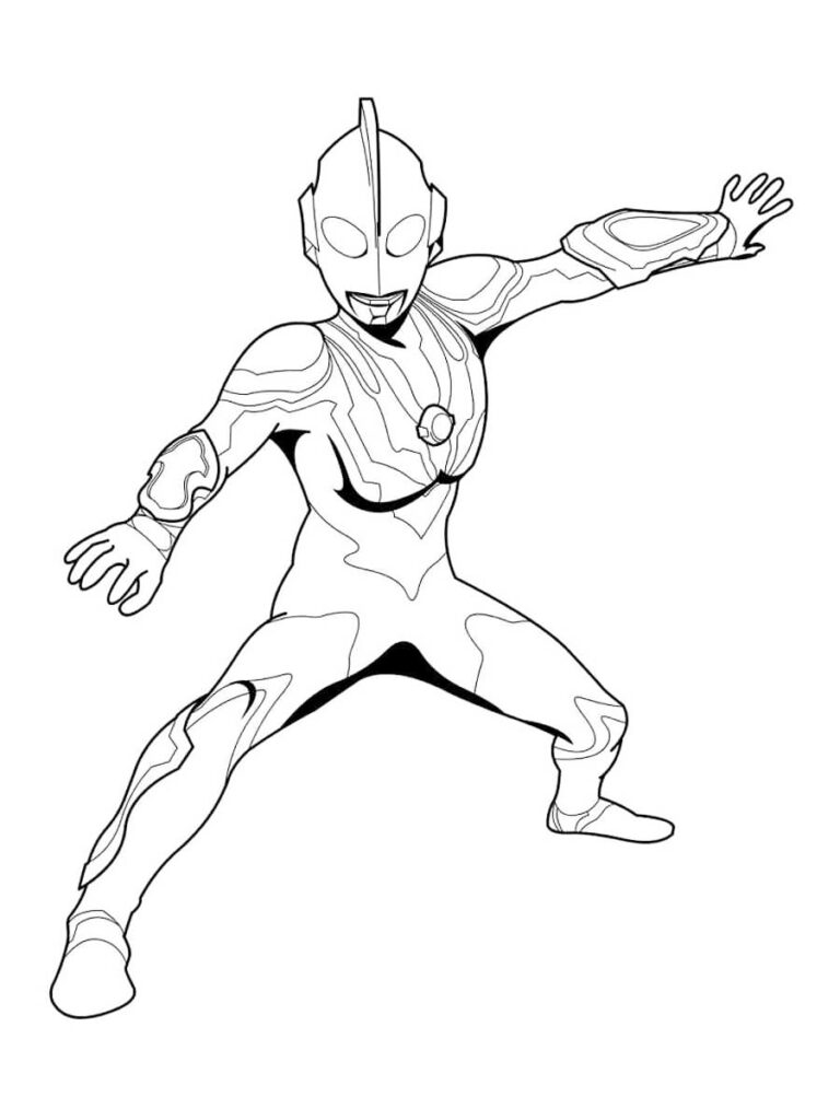 Ultraman Ribut Coloring Page