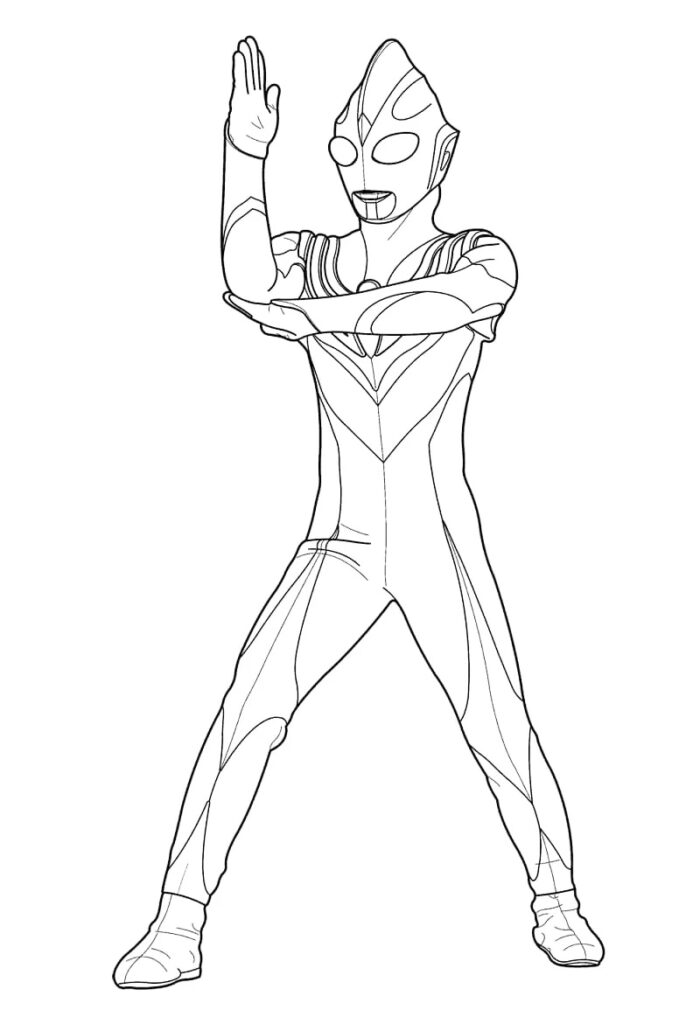 Ultraman Tiga Coloring Page