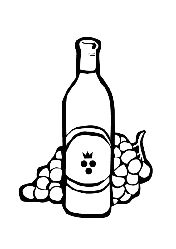 Wine Coloring Page