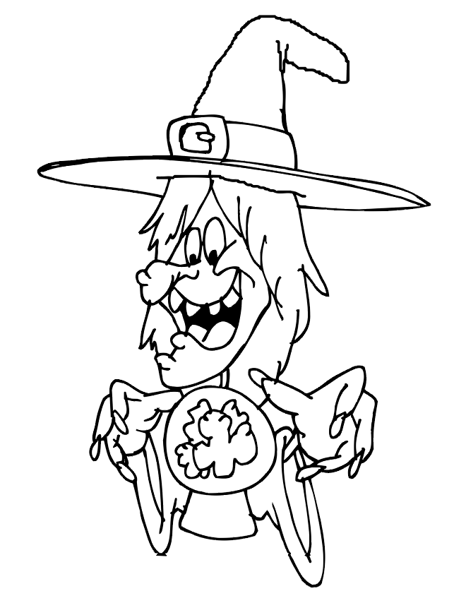 Witch From Frog Prince Coloring Page