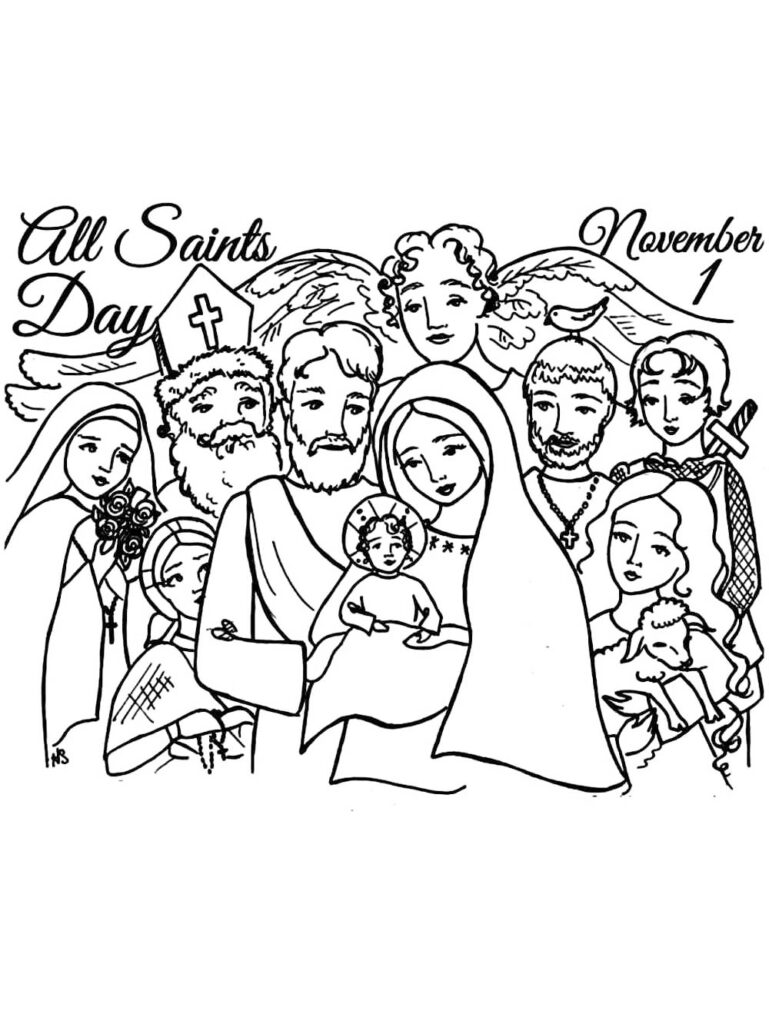 All Saints Day Nov 1 Coloring Page