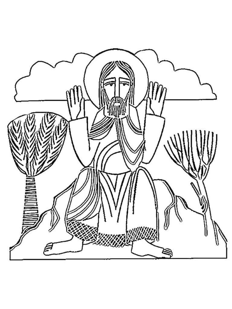 All Saints Day Prayer Coloring Page