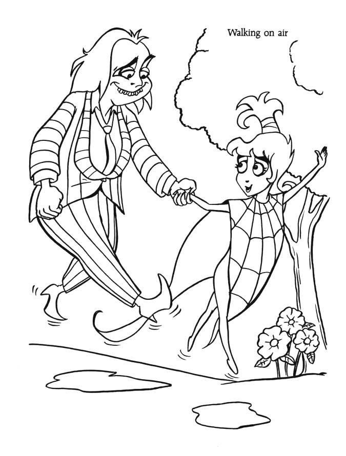 Beetlejuice And Lydia Coloring Page