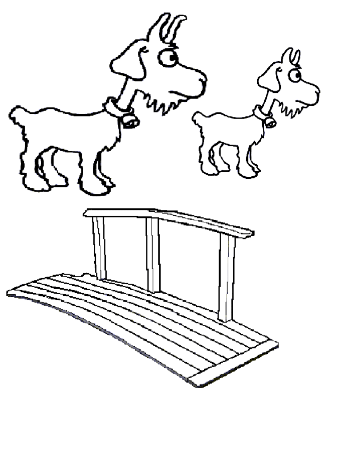 Billy Goat Bridge Coloring Page