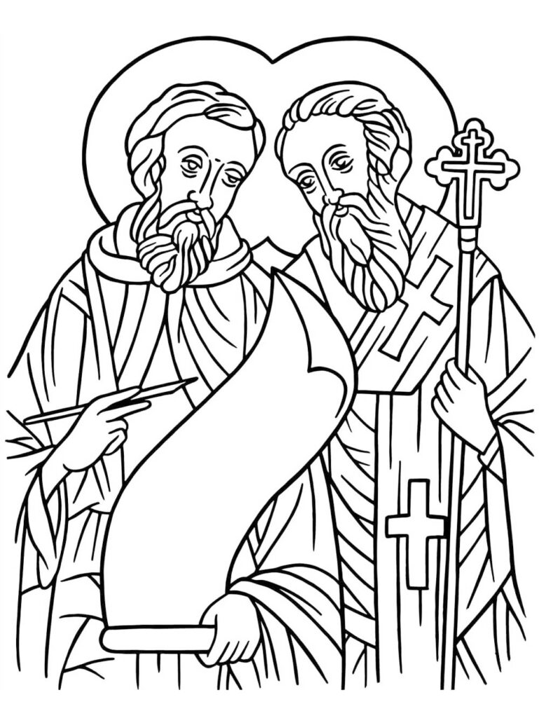 Church On All Saints Day Coloring Page