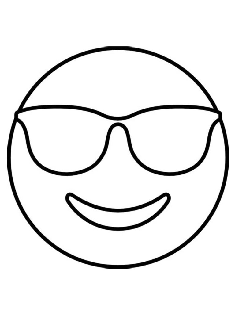 Cool Emoji Coloring Page