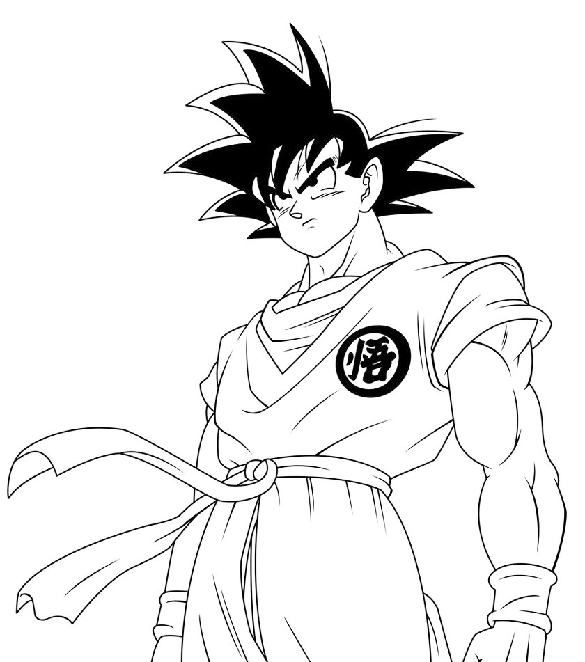 Cool Goku Coloring Page