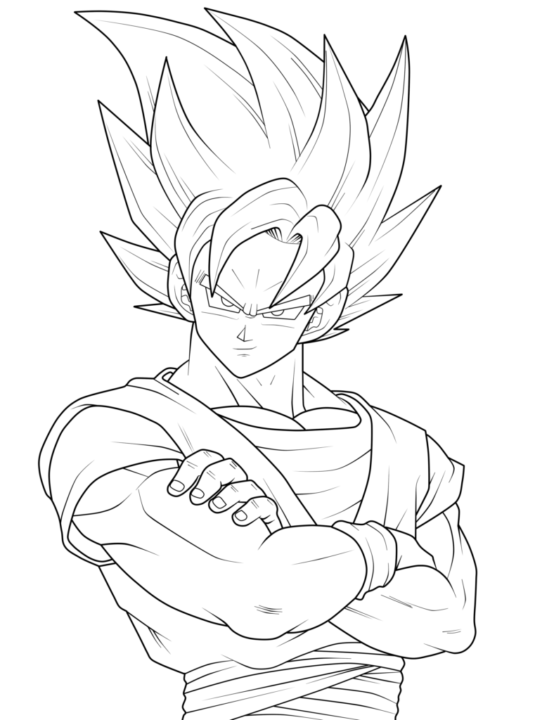 Goku Pose Coloring Page