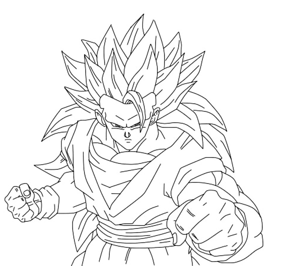 Goku Stance Coloring Page