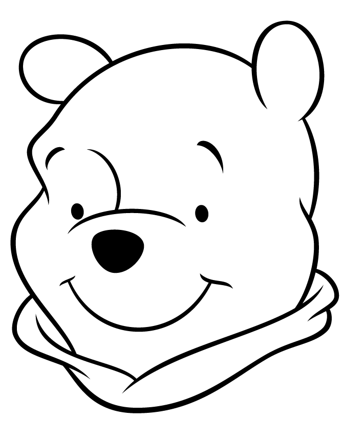 Happy Pooh Bear Coloring Page