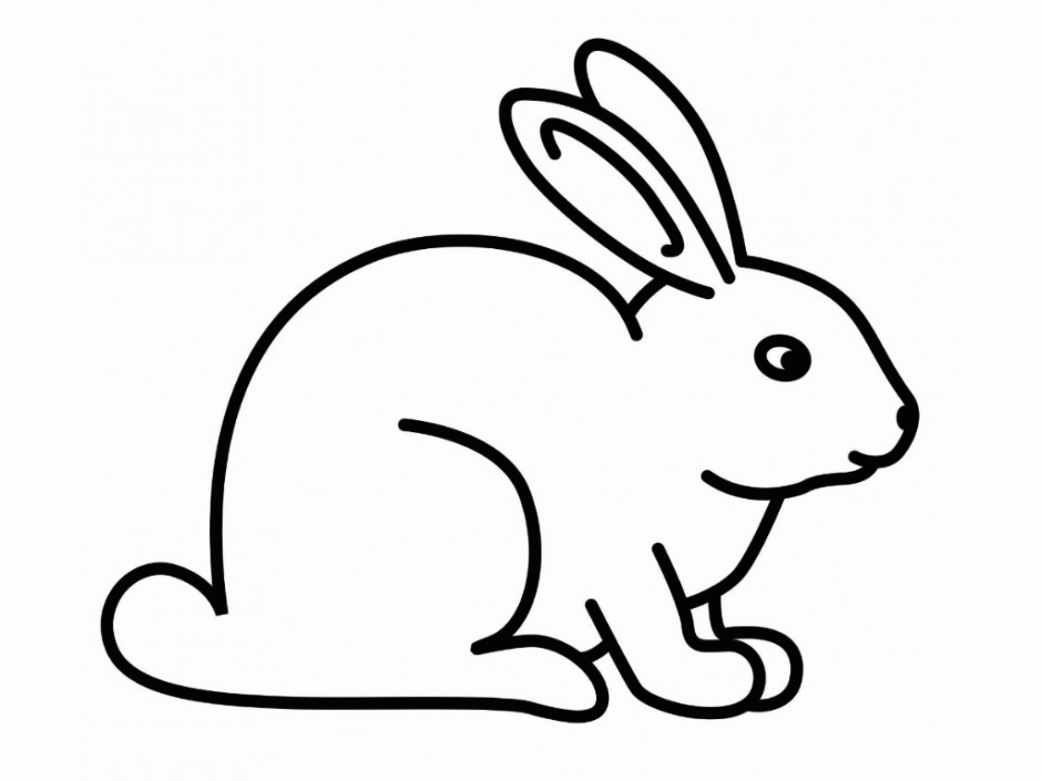 Hare Coloring Page Line Art