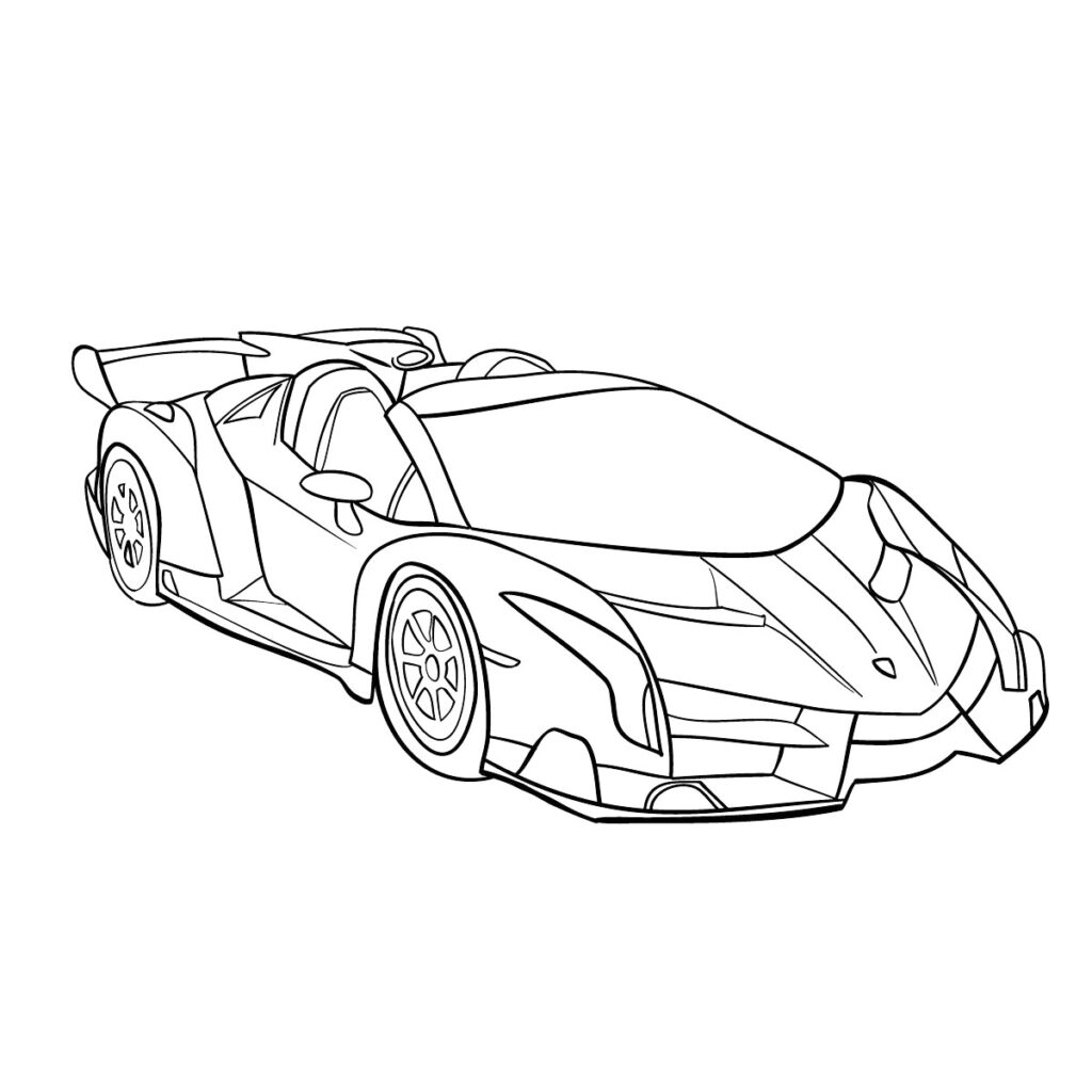 Lamborghini Line Art For Coloring