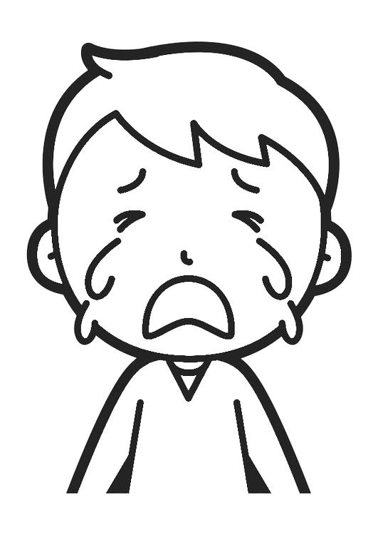 Sad Emotion Coloring Pages