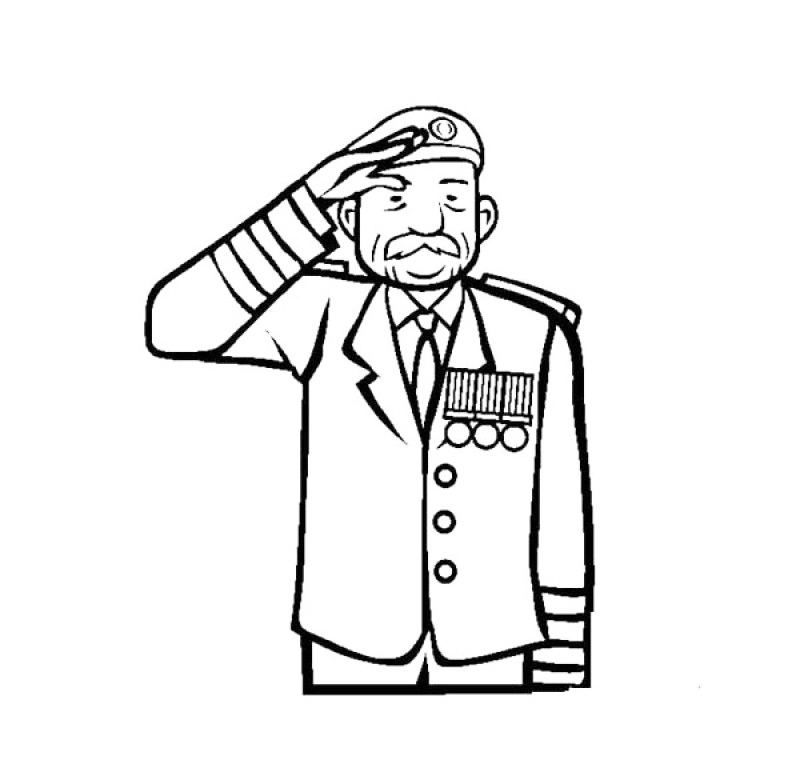 Salute Our Veterans Coloring Page