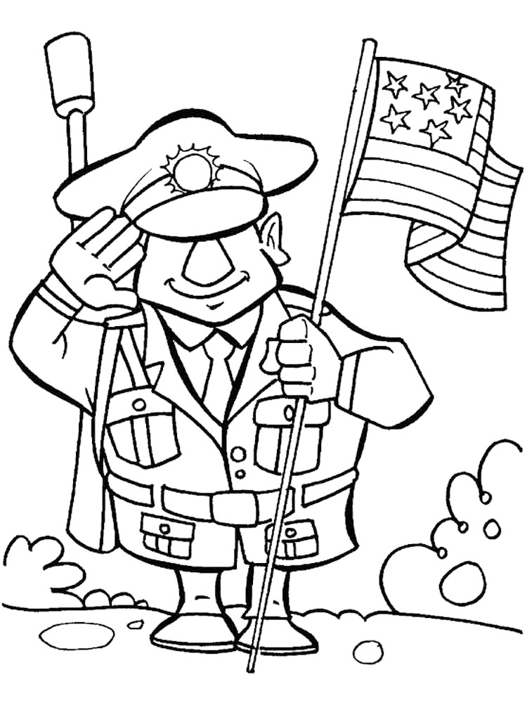 Salute Your Veteran Coloring Page