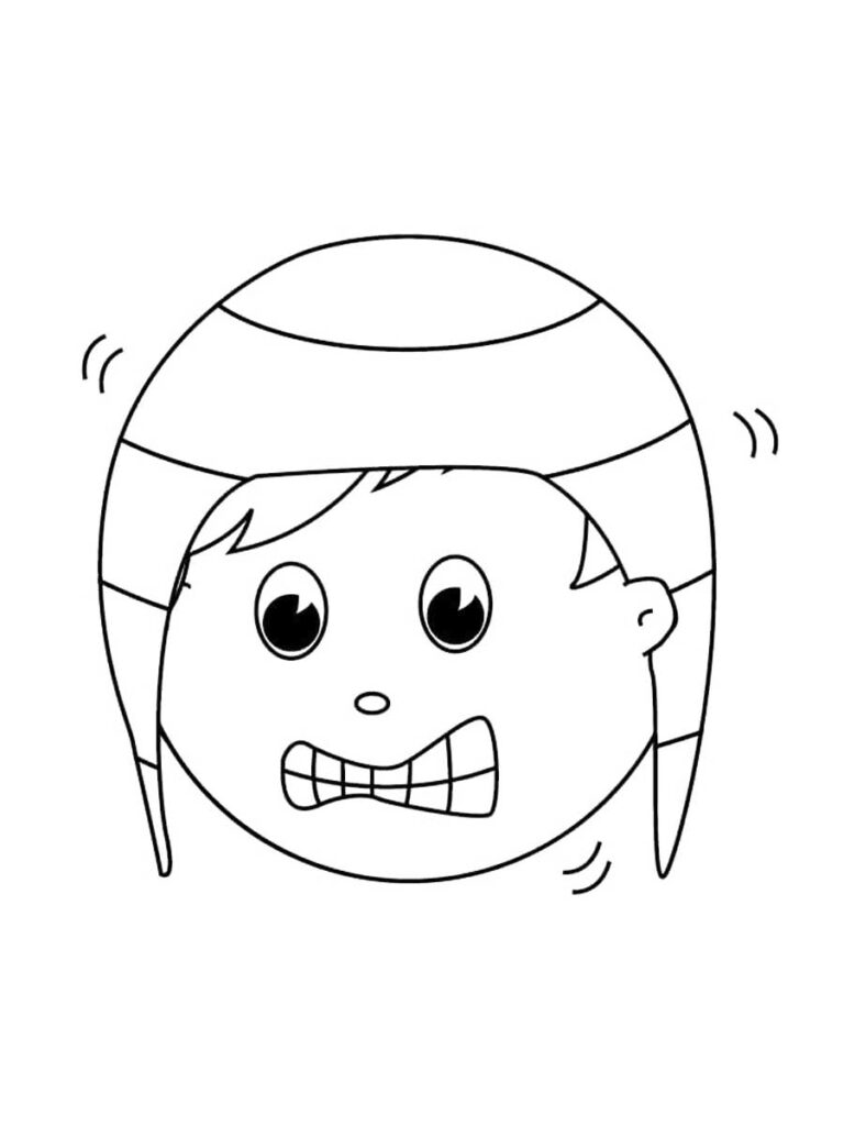 Scared Emotion Coloring Page