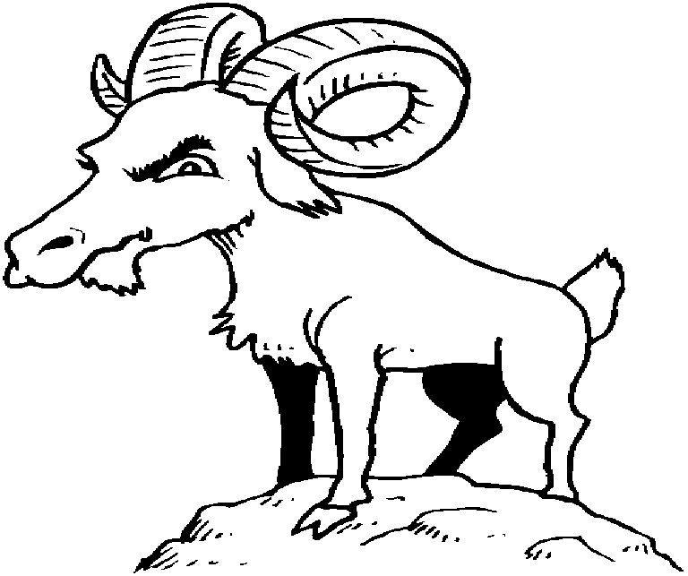 Strong Billy Goat Coloring Page