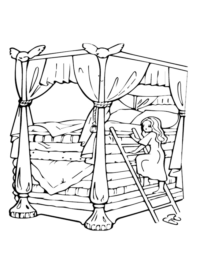 The Princess And The Pea Coloring Pages