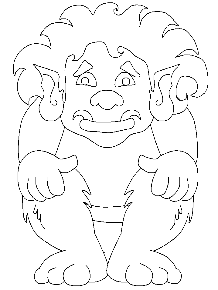 Troll Coloring Page