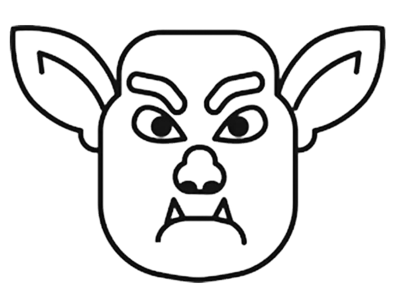 Ugly Troll Coloring Page