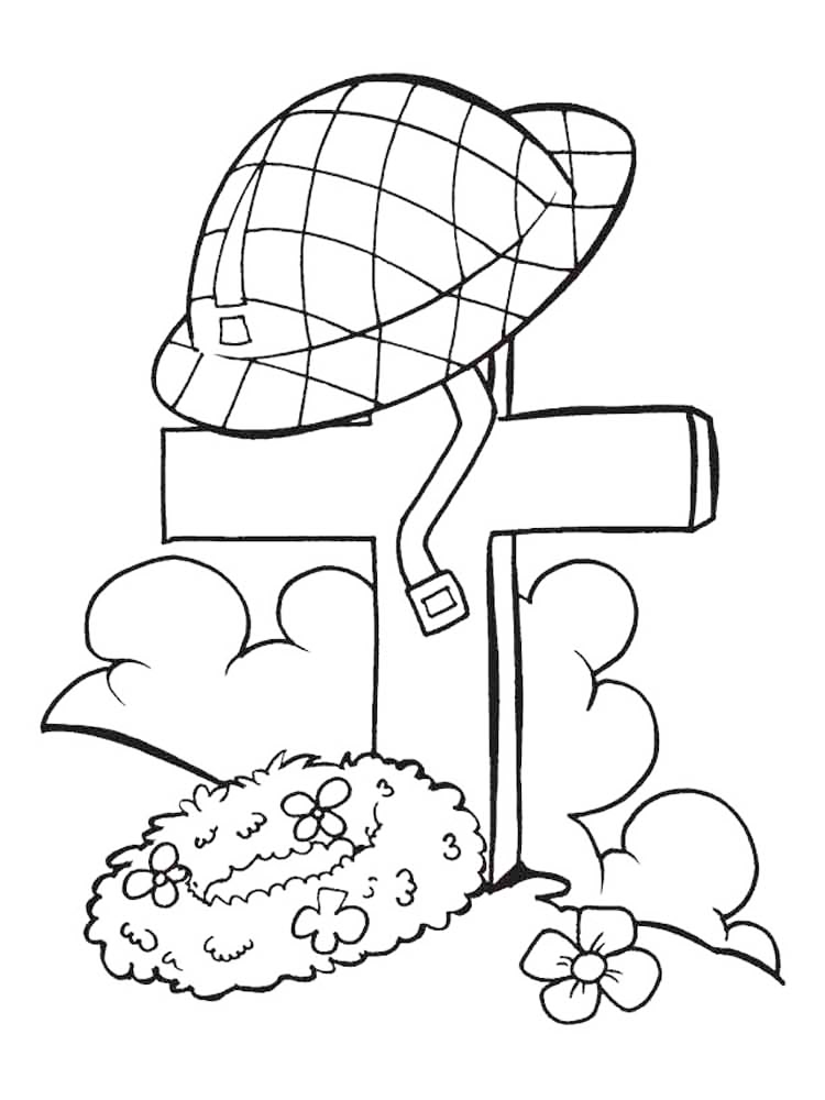 Veterans Day Memorial Coloring Page