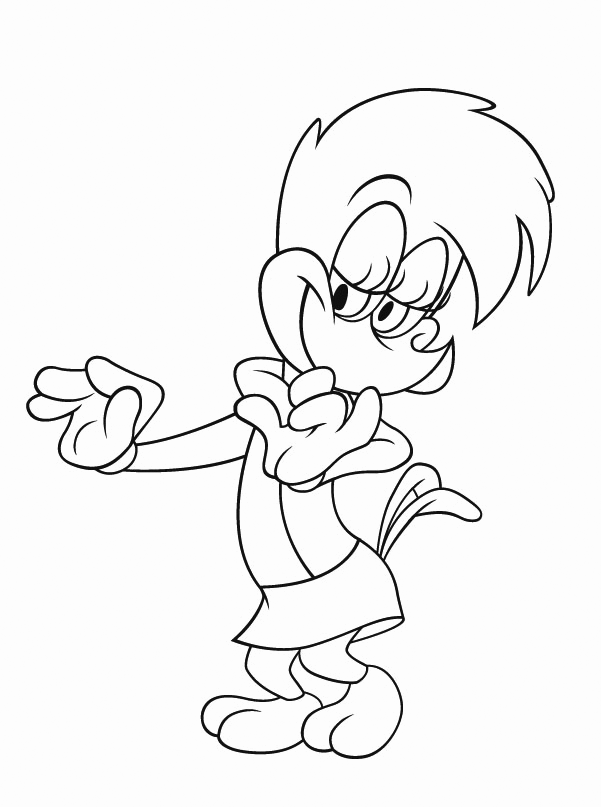 Winnie Woodpecker Coloring Page