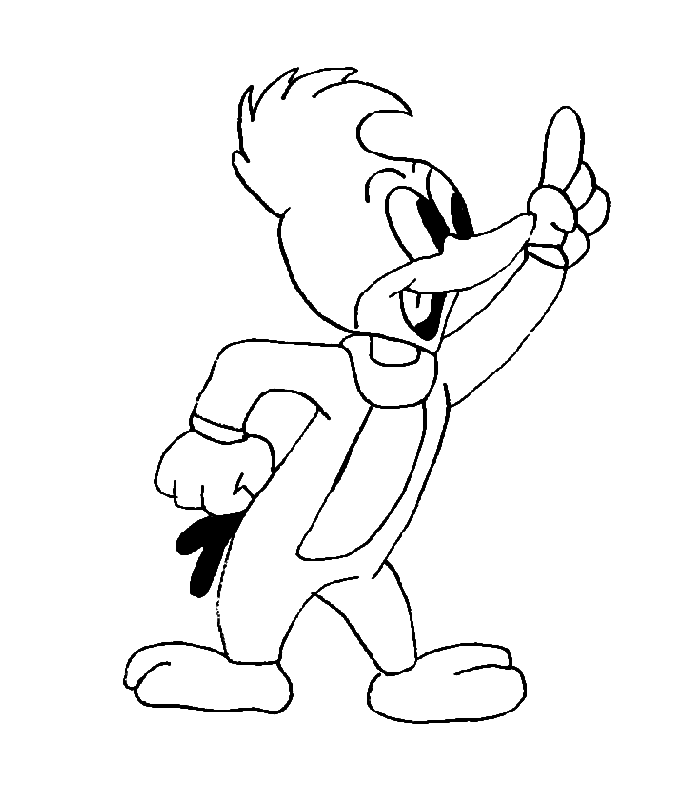 Woody Woodpecker Coloring Page