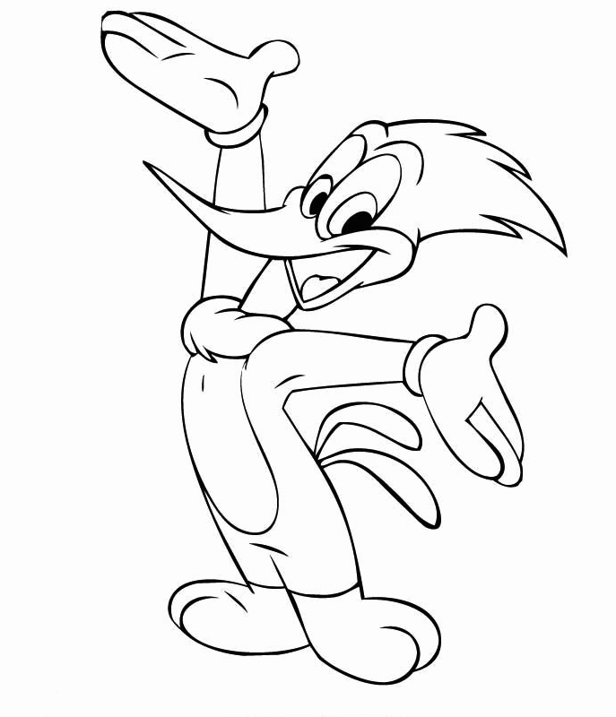 Woody Woodpecker Coloring Page