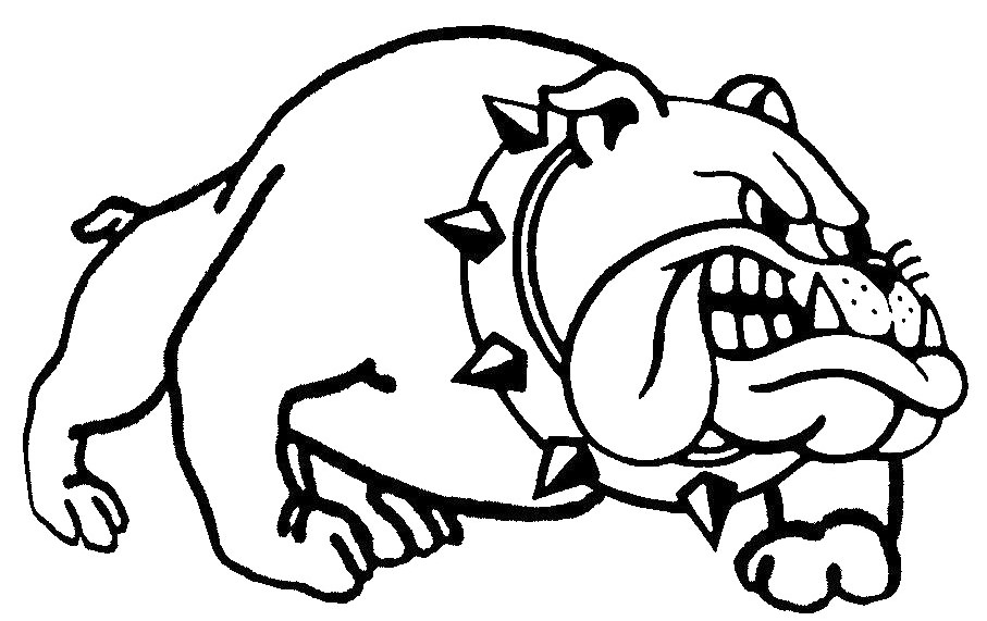 Angry Bulldog Coloring Page