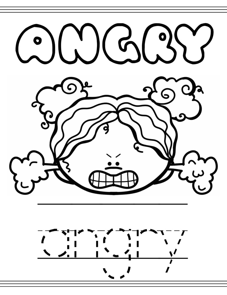 Angry Emotion Worksheet